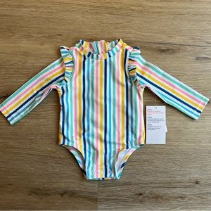 Old Navy Baby Girl Striped Swim Sunsuit